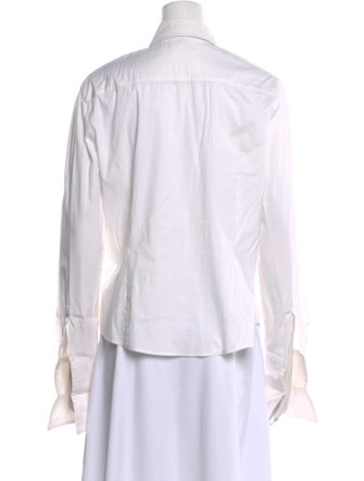 Escada Long Sleeve Button-Up Top
