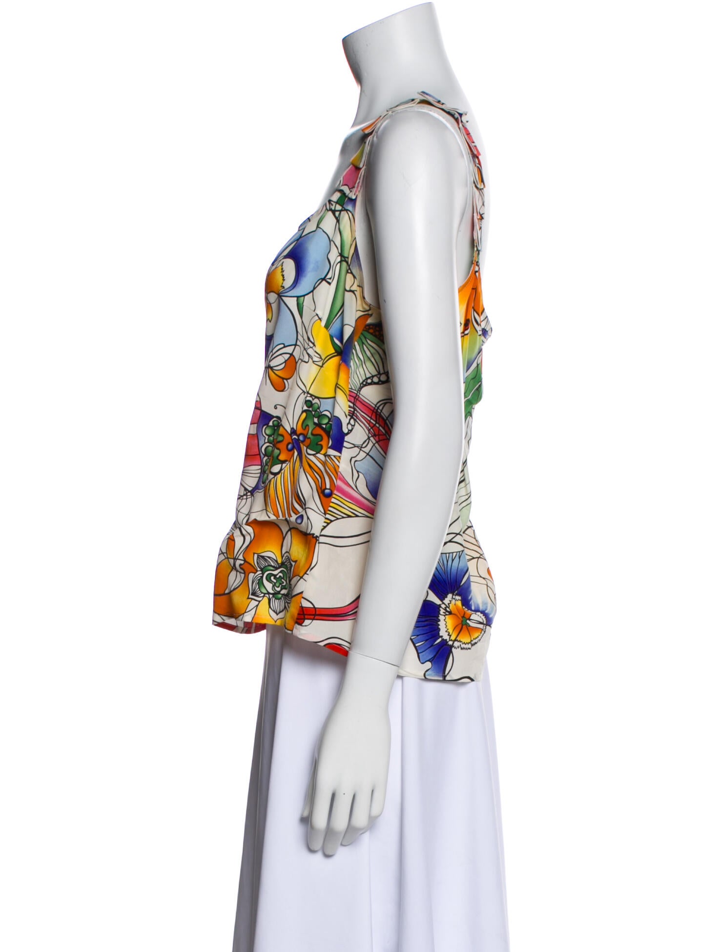 Escada Silk Floral Print Top