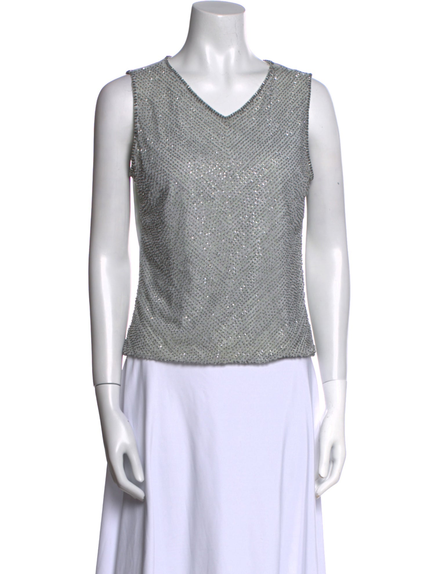 Escada V-Neck Sleeveless Top