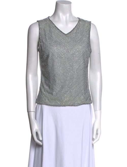 Escada V-Neck Sleeveless Top