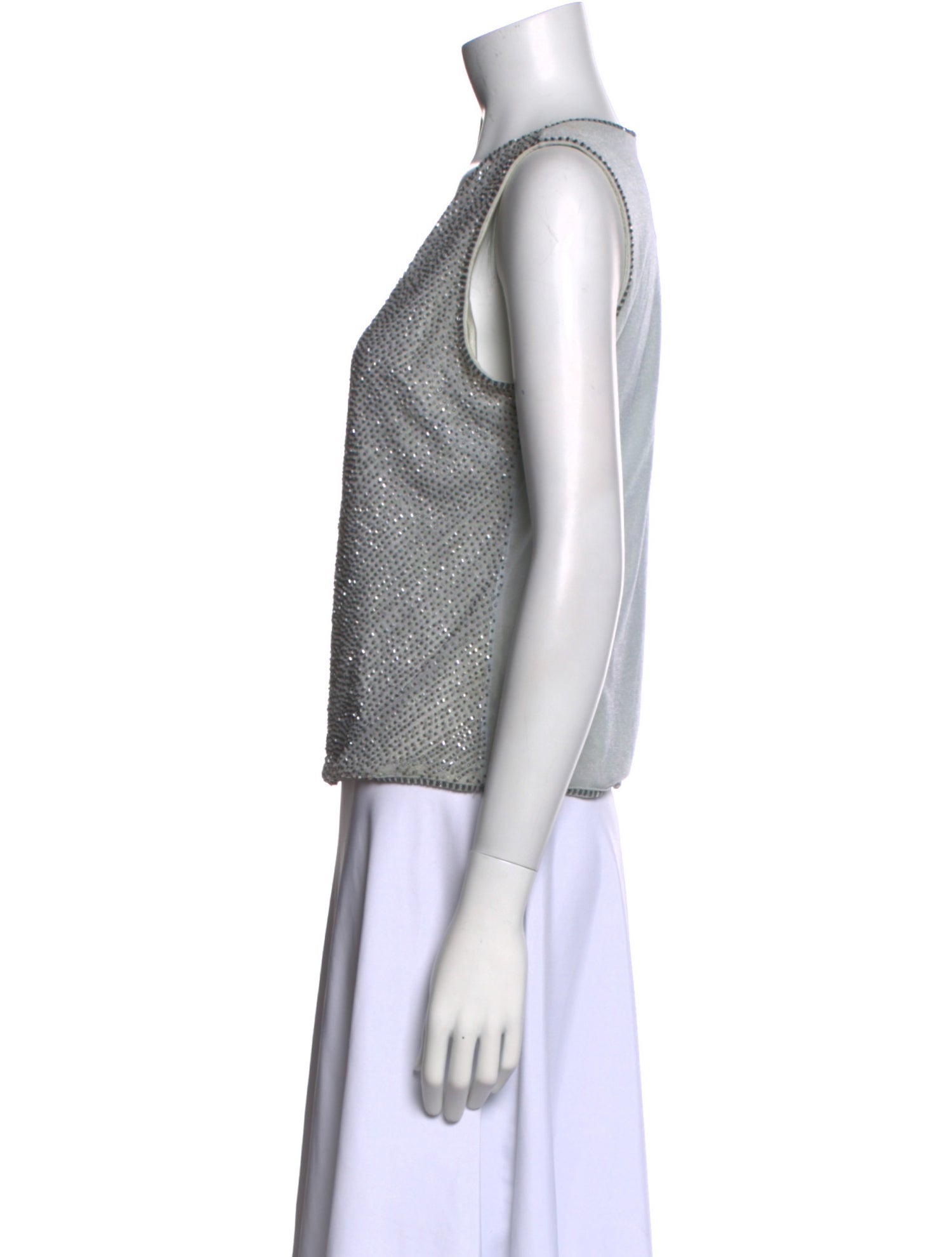 Escada V-Neck Sleeveless Top