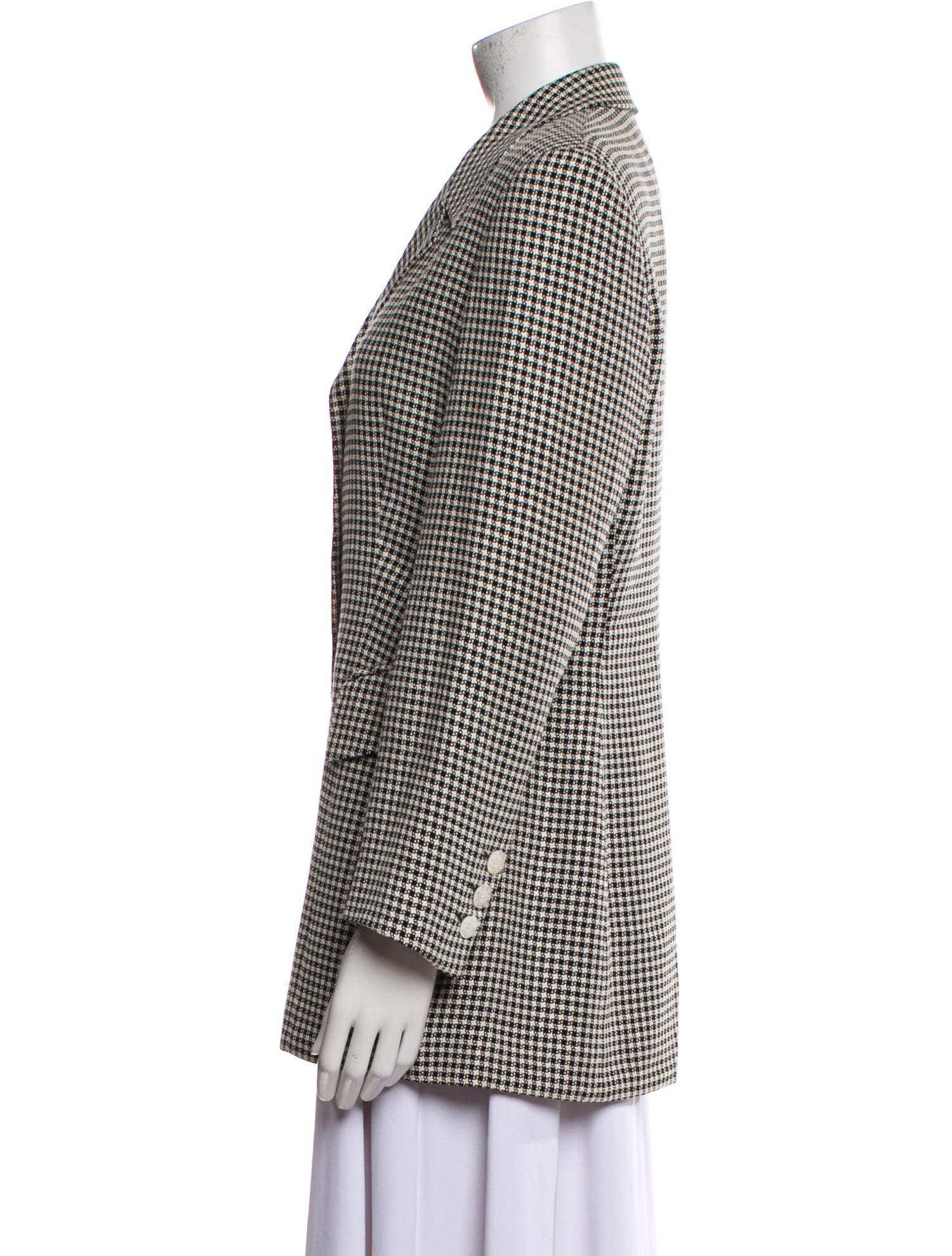 Escada Plaid Print Blazer