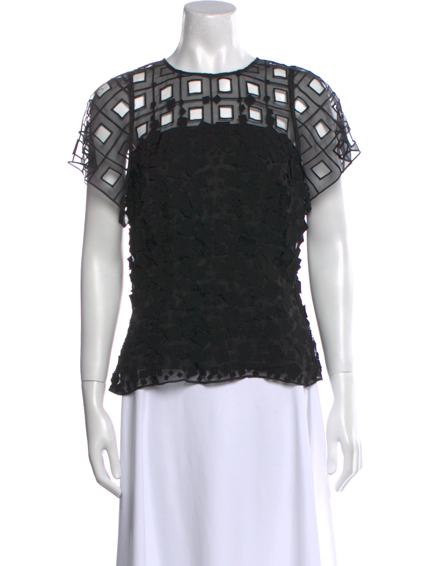 Escada Silk Lace Pattern Blouse