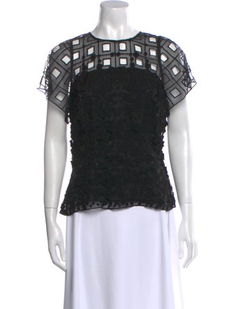 Escada Silk Lace Pattern Blouse
