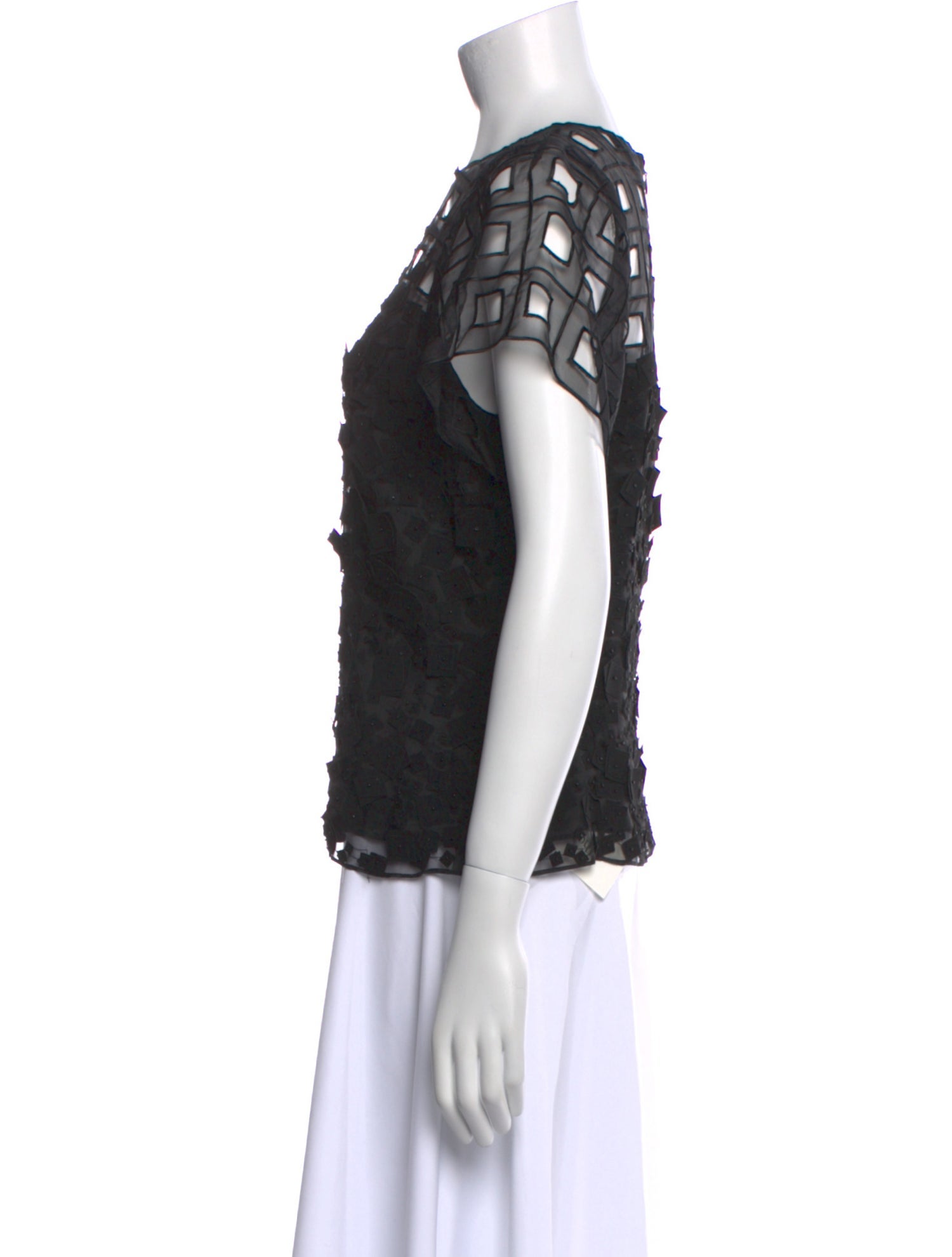 Escada Silk Lace Pattern Blouse