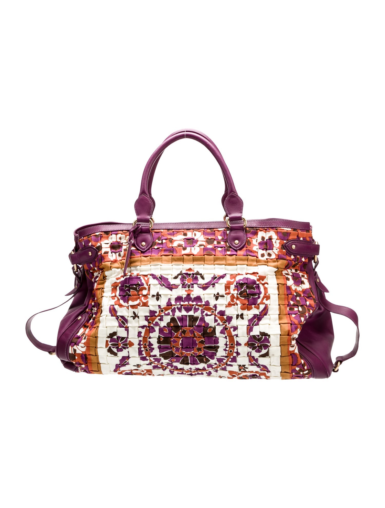 Escada Canvas Top Handle Bag