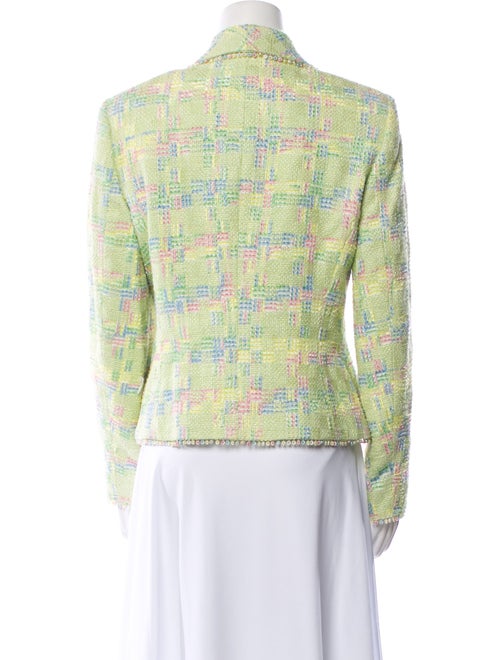 Escada Wool Plaid Print Blazer