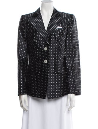 Escada Silk Polka Dot Print Blazer