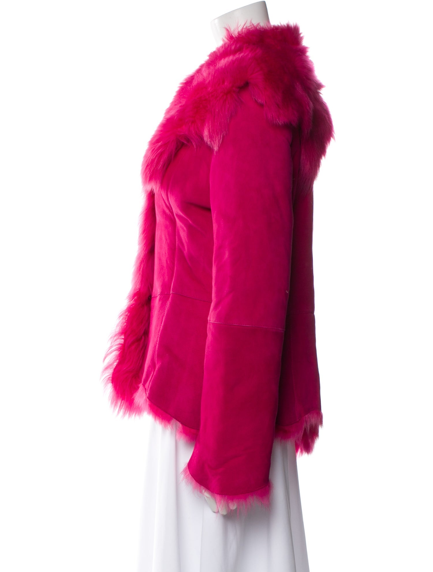 Escada Lambskin Faux Fur Jacket