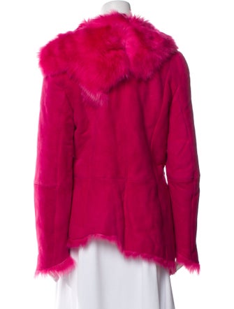 Escada Lambskin Faux Fur Jacket