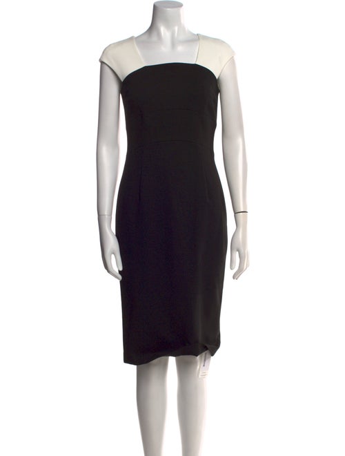 Escada Square Neckline Knee-Length Dress