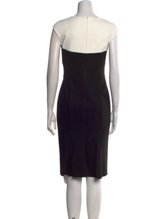 Escada Square Neckline Knee-Length Dress