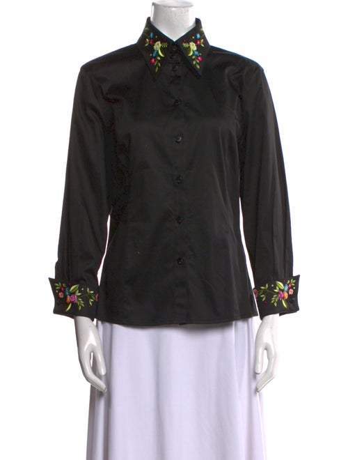 Escada Three-Quarter Sleeve Button-Up Top