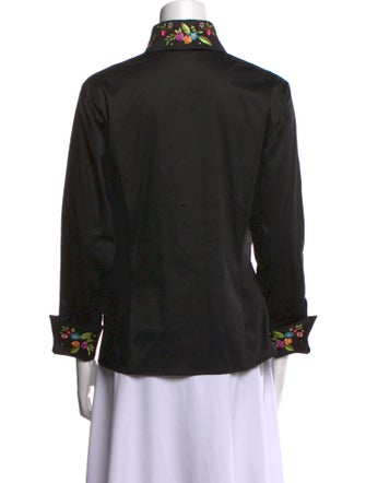 Escada Three-Quarter Sleeve Button-Up Top