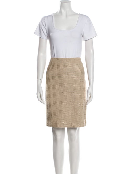 Escada Nylon Glitter Accents Skirt Suit