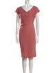 Escada V-Neck Knee-Length Dress