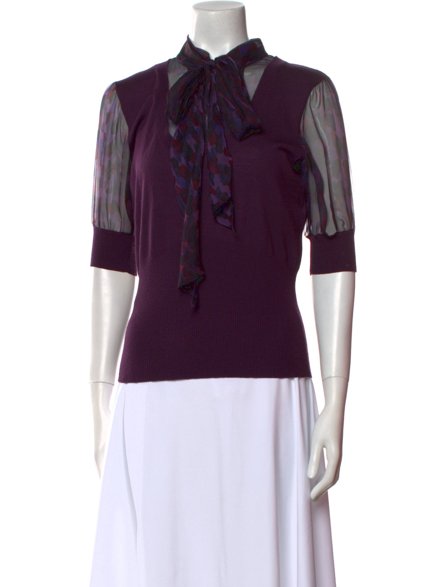 Escada Virgin Wool Mock Neck Top