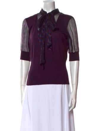 Escada Virgin Wool Mock Neck Top