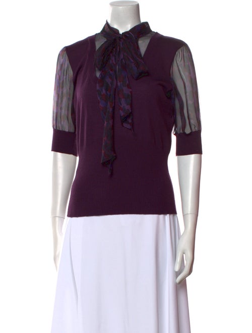 Escada Virgin Wool Mock Neck Top