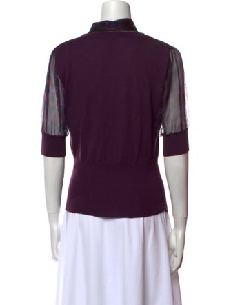 Escada Virgin Wool Mock Neck Top