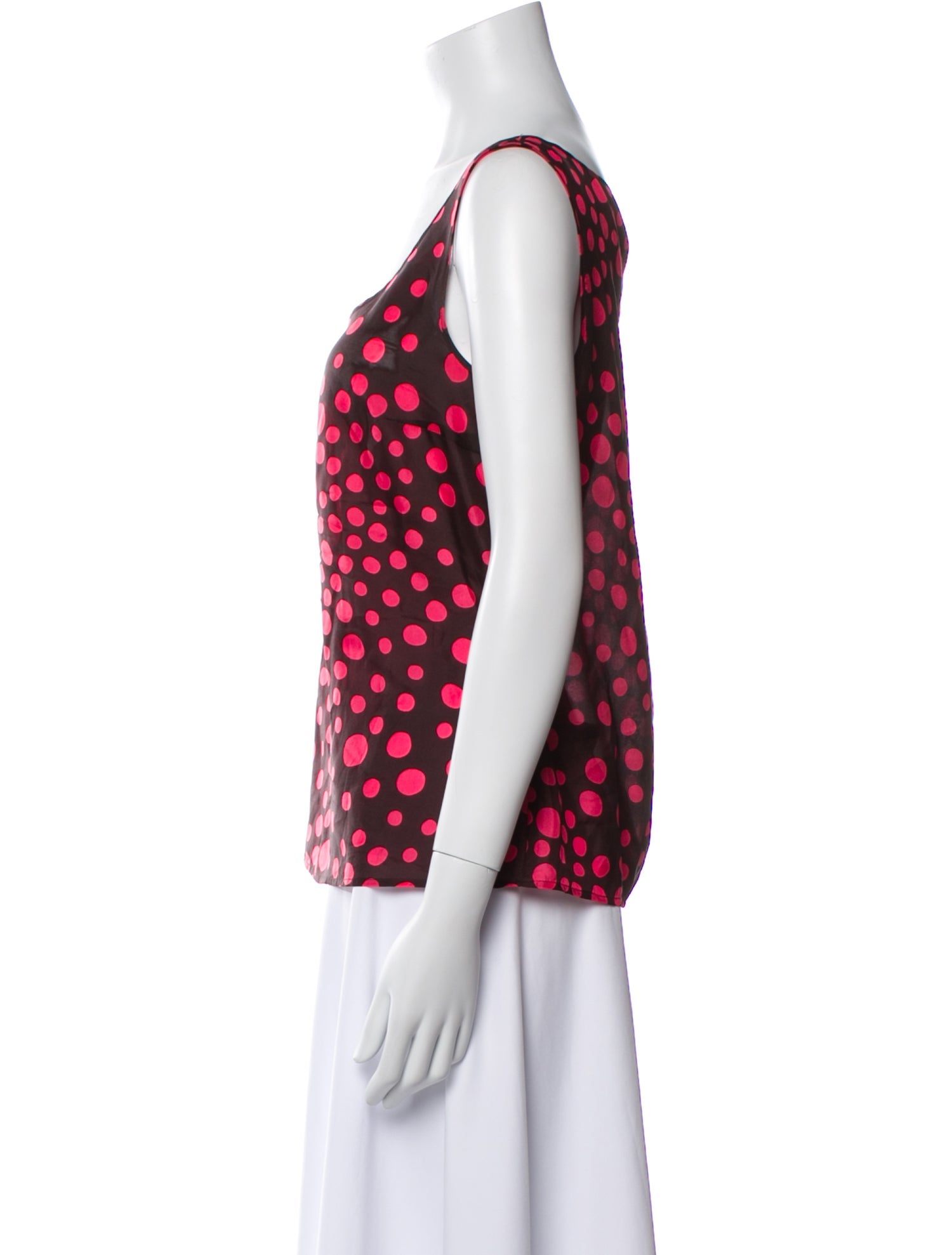 Escada Silk Polka Dot Print Top