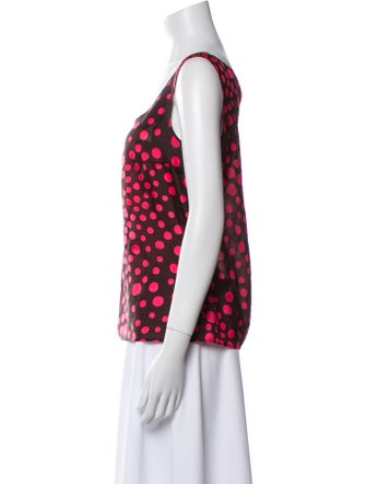 Escada Silk Polka Dot Print Top