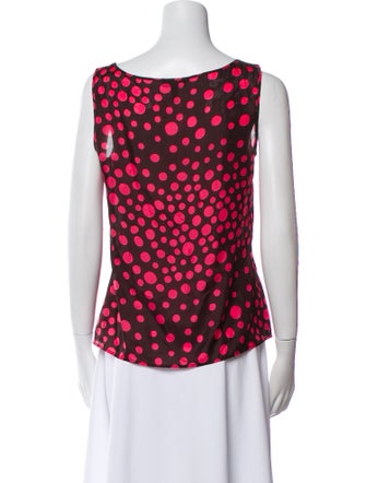 Escada Silk Polka Dot Print Top