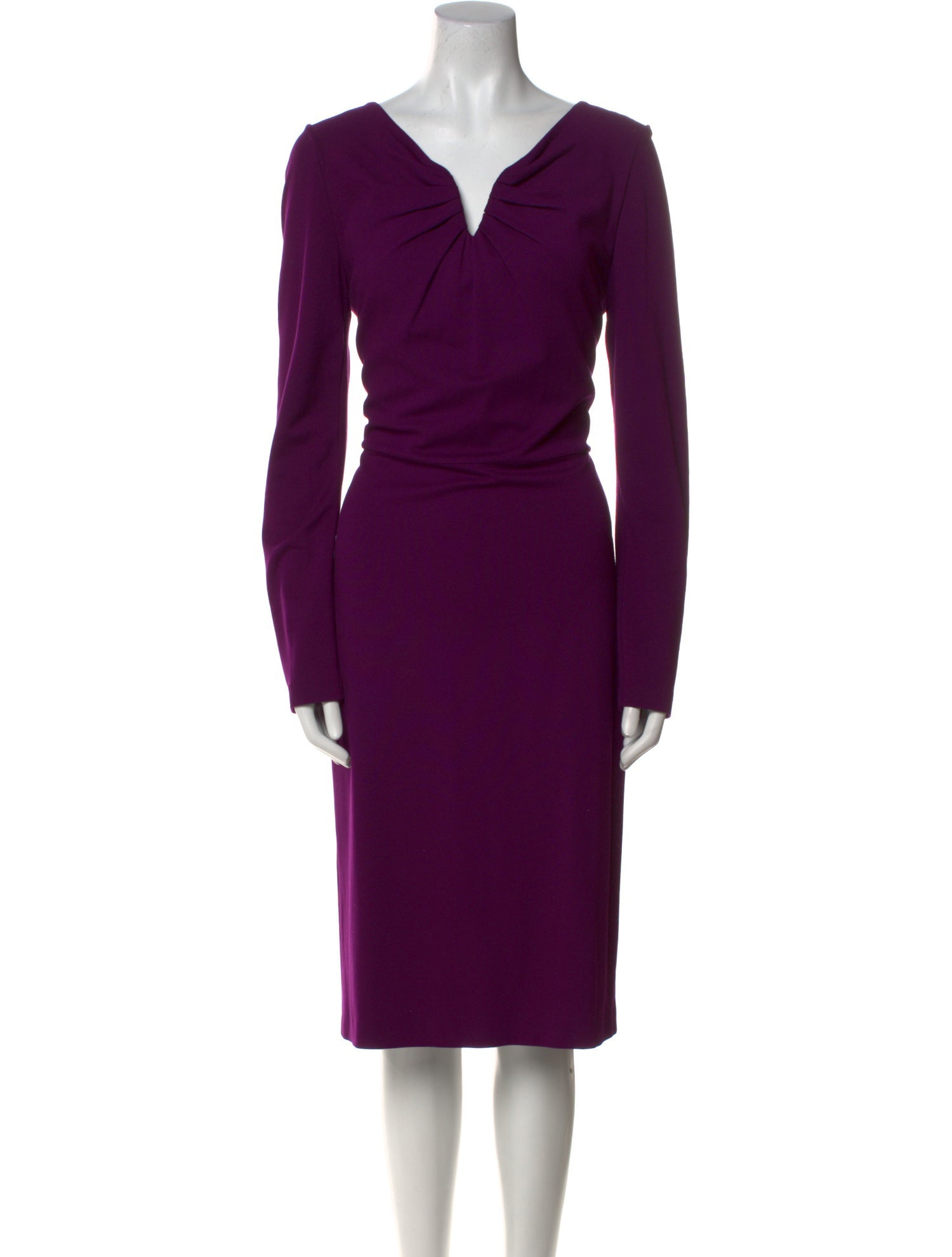 Escada V-Neck Midi Length Dress