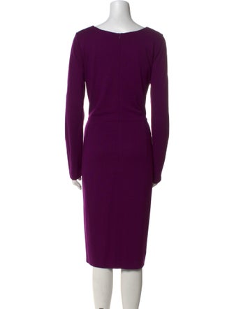 Escada V-Neck Midi Length Dress