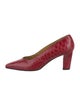 Escada Embossed Leather Pumps