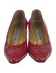 Escada Embossed Leather Pumps