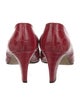 Escada Embossed Leather Pumps