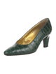 Escada Embossed Leather Pumps