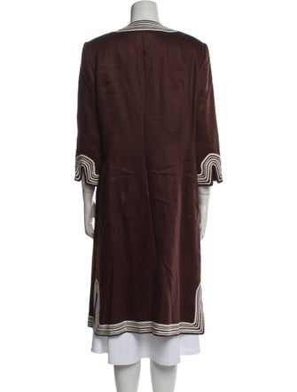 Escada Linen Printed Coat