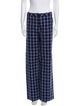 Escada Plaid Print Wide Leg Pants