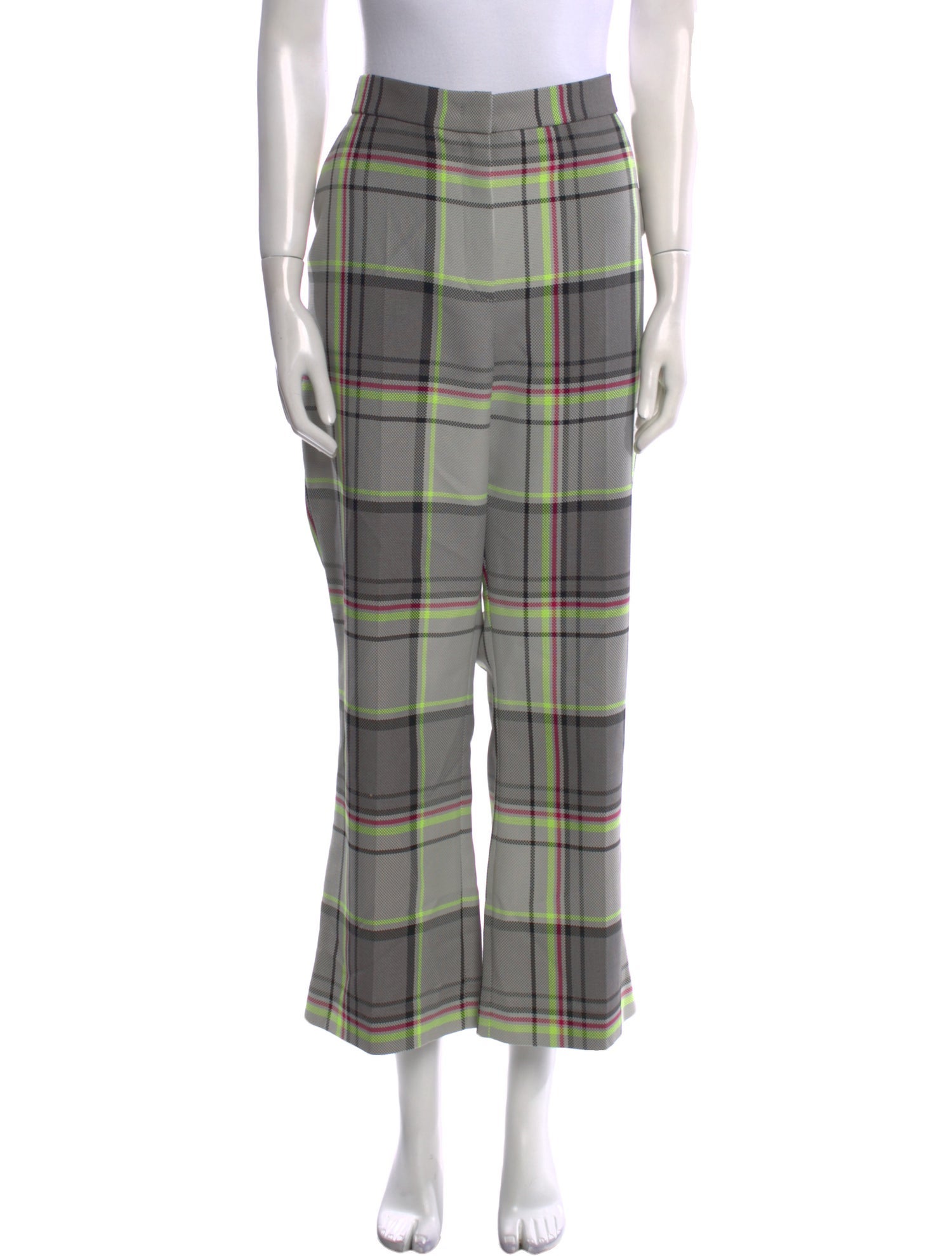 Escada Sport Plaid Print Wide Leg Pants w/ Tags