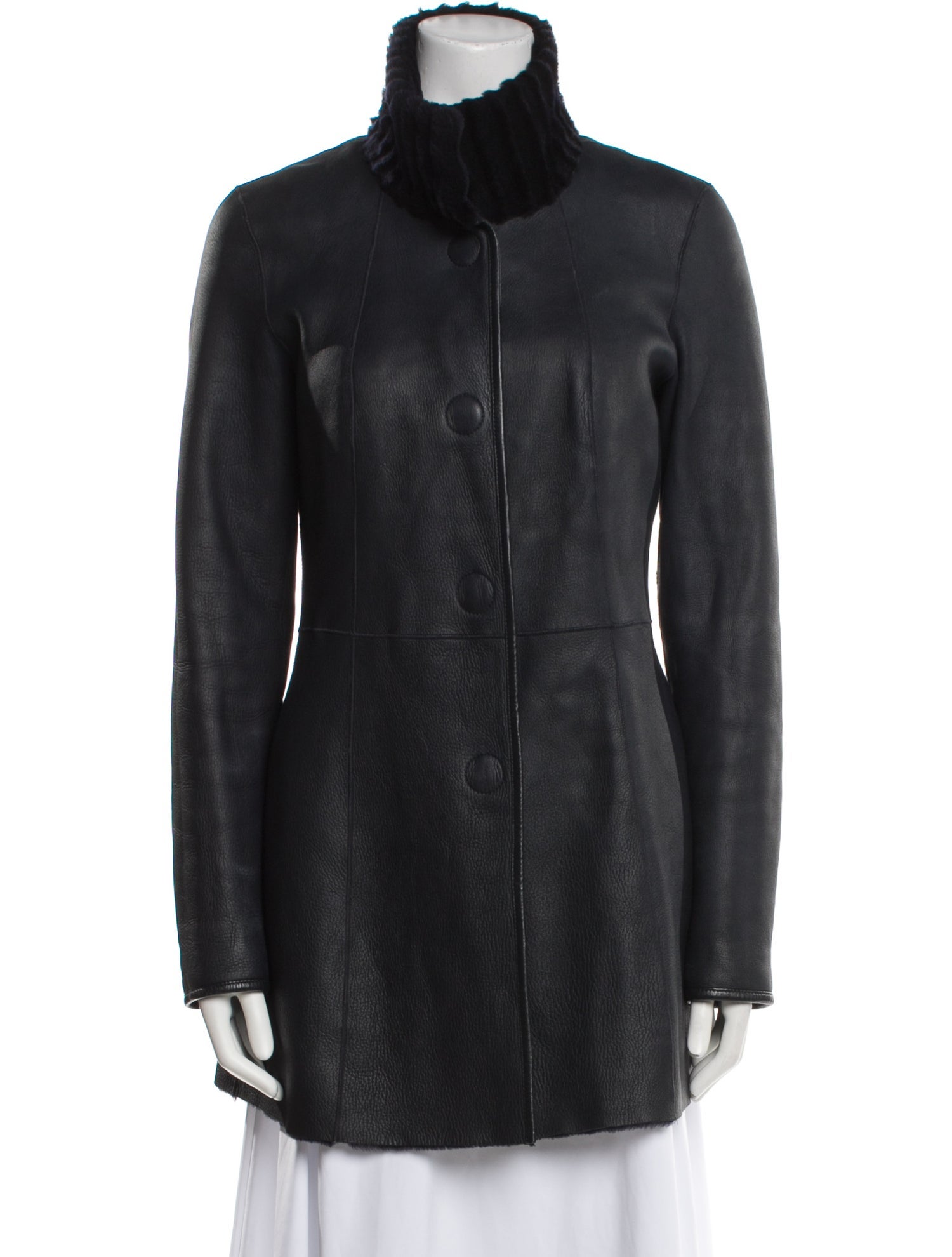 Escada Wool Faux Fur Coat