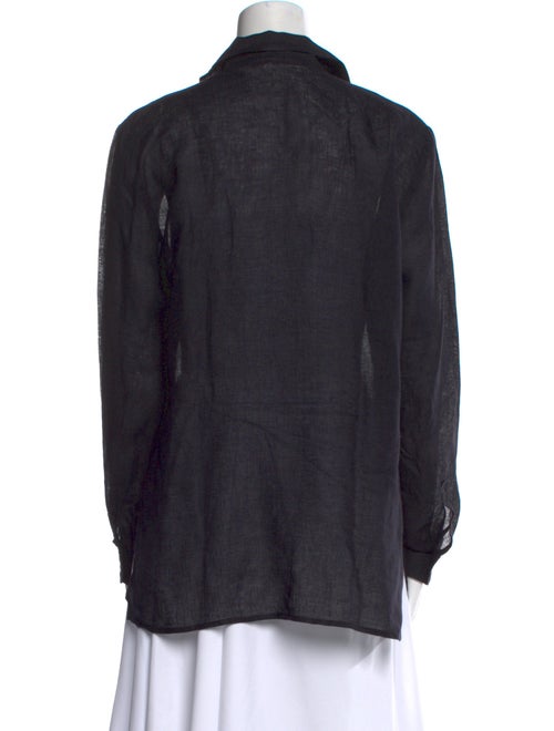 Escada Linen V-Neck Polo