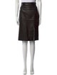 Escada Lambskin Knee-Length Skirt