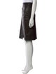 Escada Lambskin Knee-Length Skirt