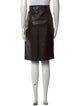 Escada Lambskin Knee-Length Skirt