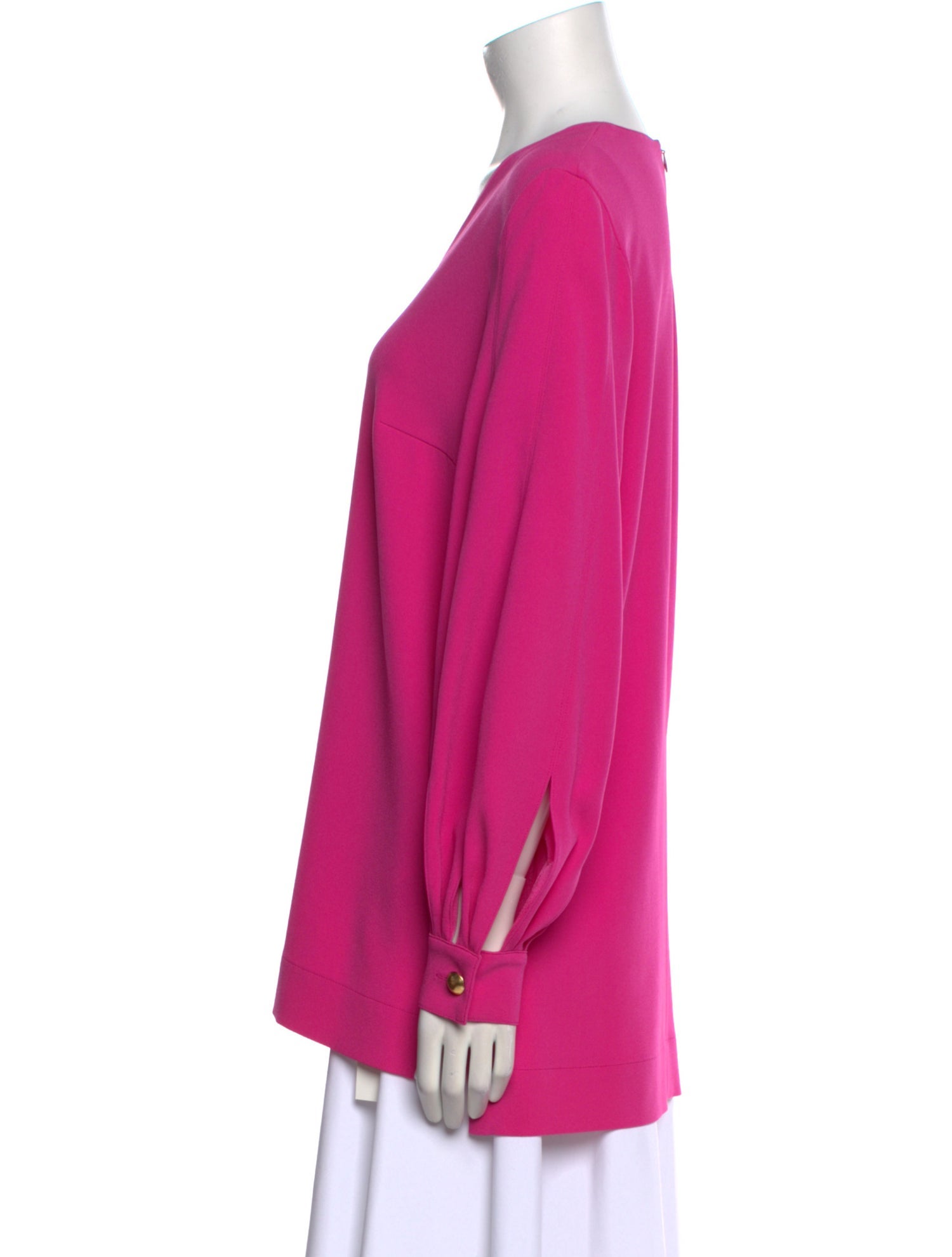 Escada V-Neck Long Sleeve Blouse