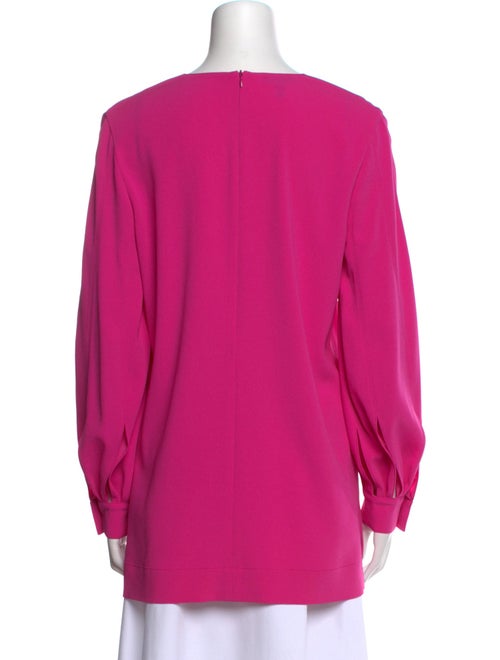Escada V-Neck Long Sleeve Blouse