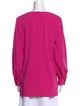 Escada V-Neck Long Sleeve Blouse