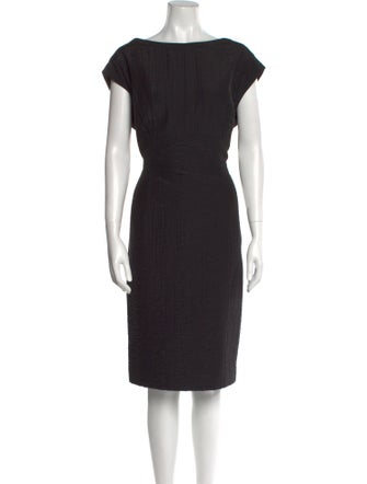 Escada Bateau Neckline Midi Length Dress