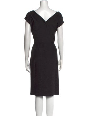 Escada Bateau Neckline Midi Length Dress