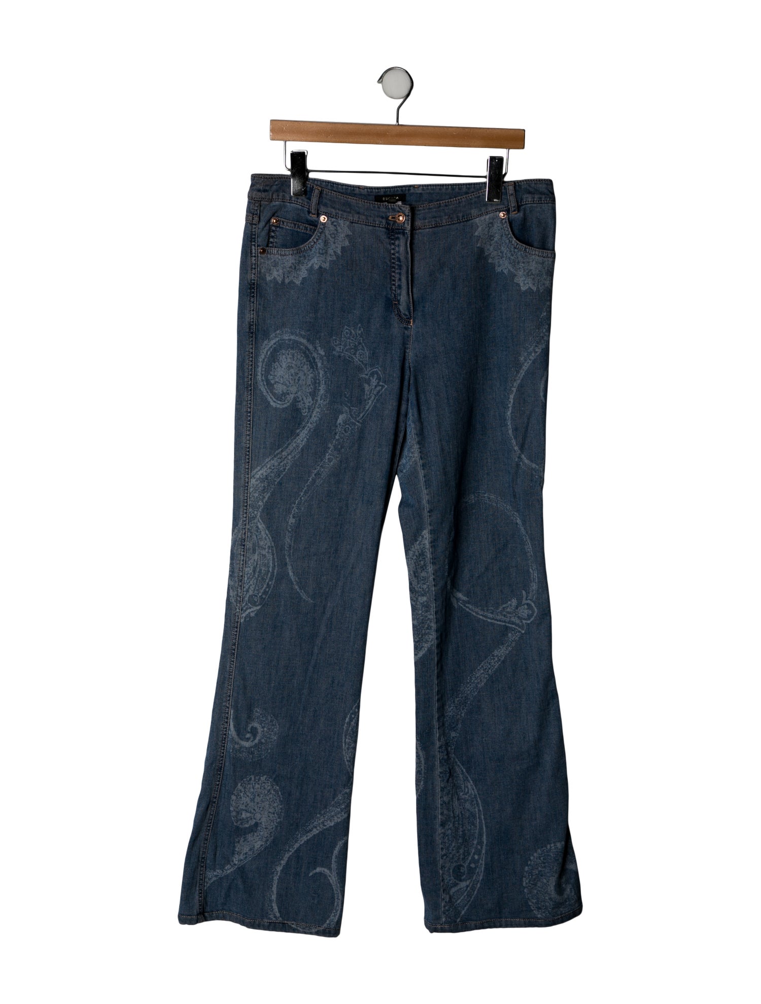 Escada Mid-Rise Wide Leg Jeans