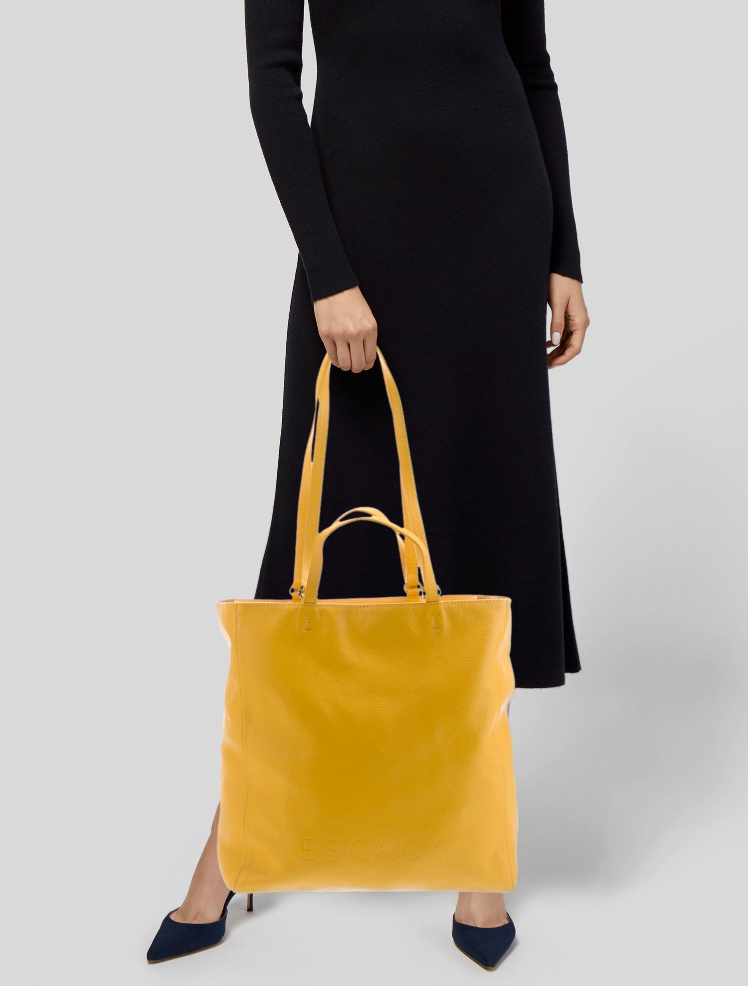 Escada Leather Bucket Bag