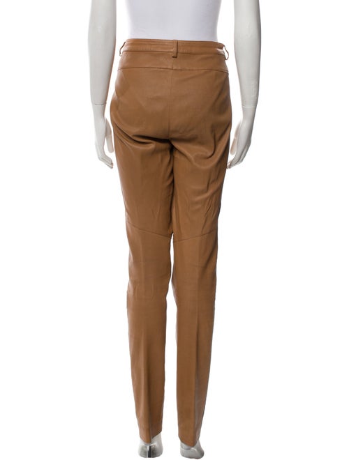 Escada Lamb Leather Straight Leg Pants