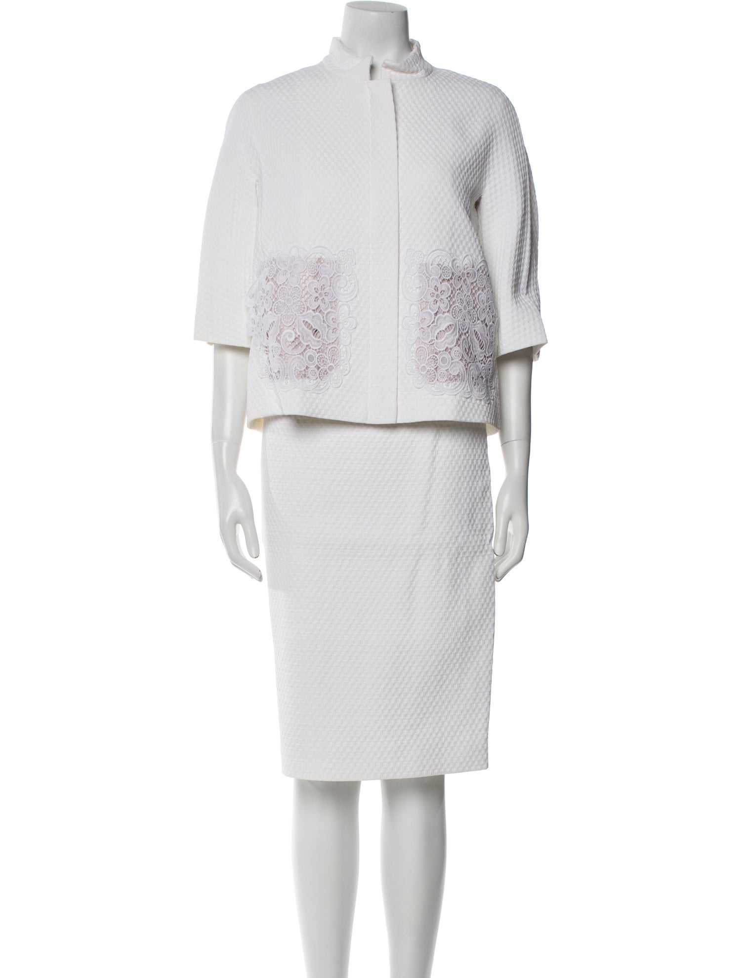 Escada Nylon Grosgrain Trim Skirt Set